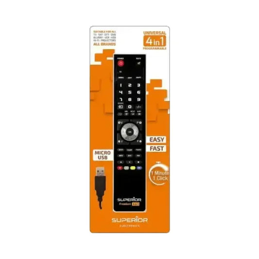 Superior Telecomando Universale Freedom Micro-USB 4 in 1 Accessori TV