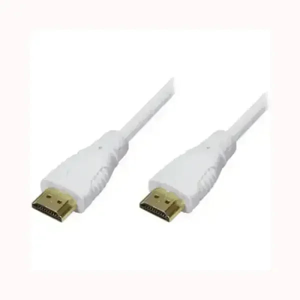 Cavo TV TECHLY HDMI bianco con connettori dorati per trasmissione video e audio ad alta definizione