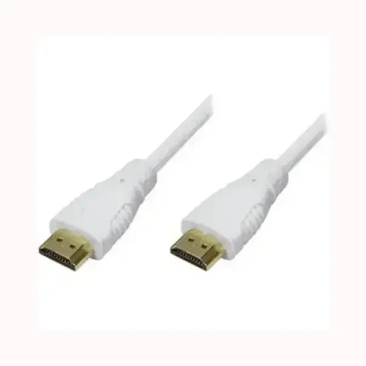 Cavo TV TECHLY HDMI bianco con connettori dorati per trasmissione video e audio ad alta definizione