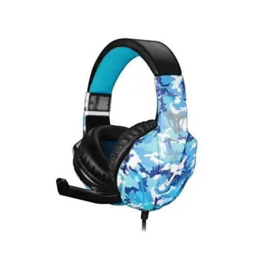 TECHMADE CUFFIA GAMING MULT.CONMICROF. 3.5MM CAMOUFLAGE TM-FL1-CAMBLU Casse