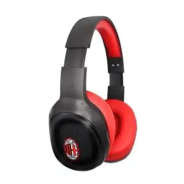 Cuffie Techmade in nero e rosso, con logo, per un audio avvolgente e confortevole.