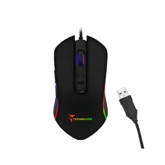 TECHMADE MOUSE GAMING USB LED LIGHT 2400DPI NERO TM-PG-64 Mouse