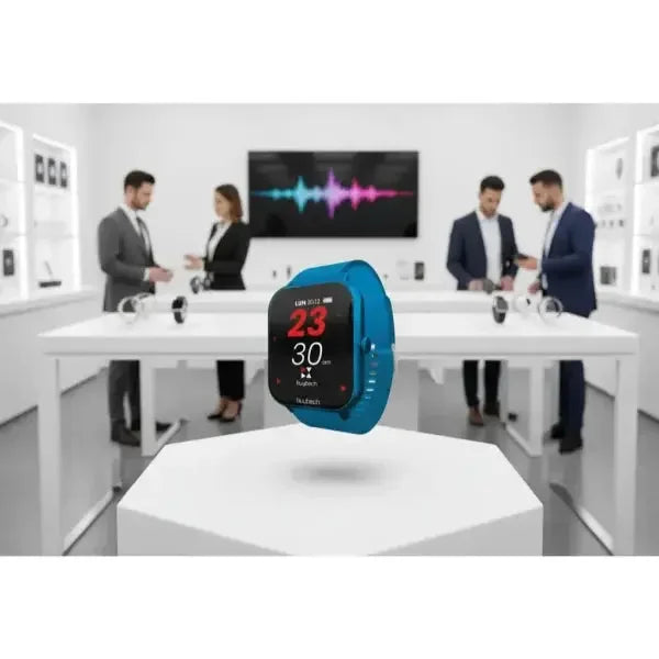 Smartwatch Techmade in blu con display digitale e funzioni di monitoraggio della salute