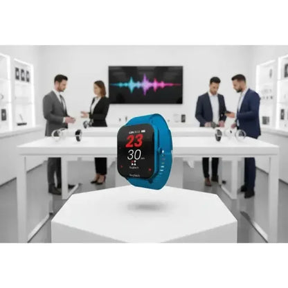 Smartwatch Techmade in blu con display digitale e funzioni di monitoraggio della salute