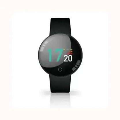 Smartwatch TECHMADE nero con display rotondo digitale e cinturino in silicone