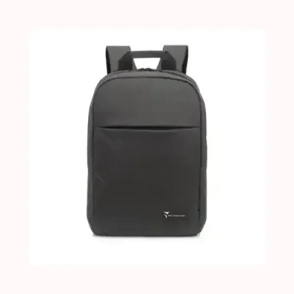 Zaino nero TECHMADE con design minimalista e tasca frontale per uso quotidiano