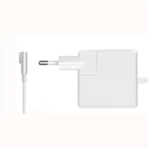 Alimentatore PC TECNO bianco con spina europea e connettore a L per laptop