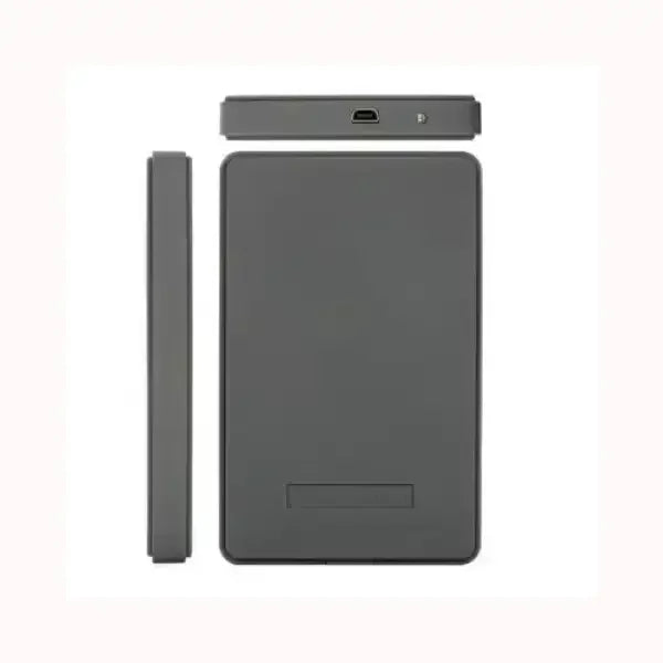 Accessorio informatica TECNO custodia rigida grigia vista frontale laterale e superiore