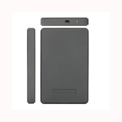 Accessorio informatica TECNO custodia rigida grigia vista frontale laterale e superiore