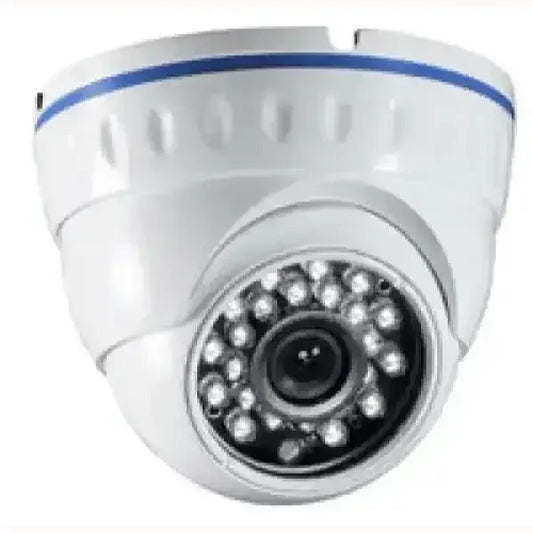 Telecamera a cupola bianca con LED per visione notturna modello TECNO per sicurezza