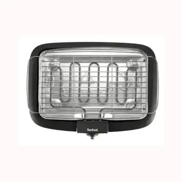 Bistecchiera elettrica TEFAL in acciaio inox con griglia e manici neri