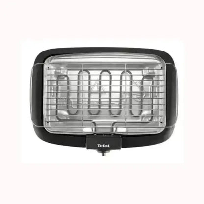 Bistecchiera elettrica TEFAL in acciaio inox con griglia e manici neri