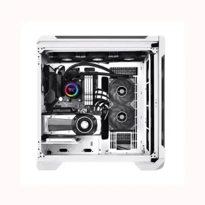 Case PC bianco con raffreddamento a liquido e ventole RGB interno THERMALTAKE accessori informatica