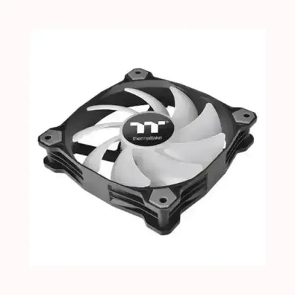 Ventola per PC THERMALTAKE con pale bianche e struttura nera per raffreddamento efficiente