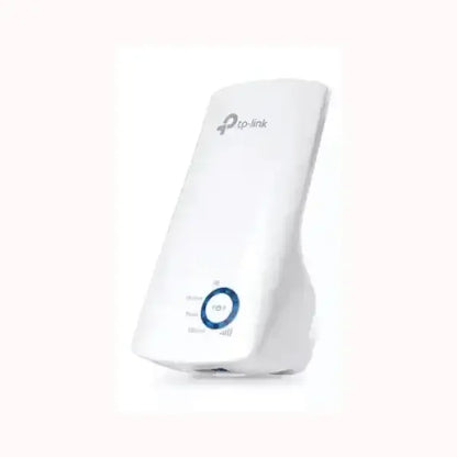 Ripetitore WiFi TPLINK bianco plug in con pulsante WPS e anello LED per estendere il segnale domestico