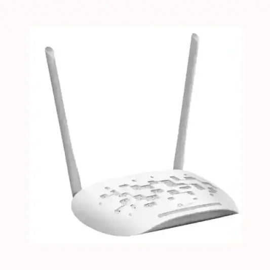 TPLINK access point bianco con due antenne dispositivo WiFi da interno per estendere rete domestica veloce