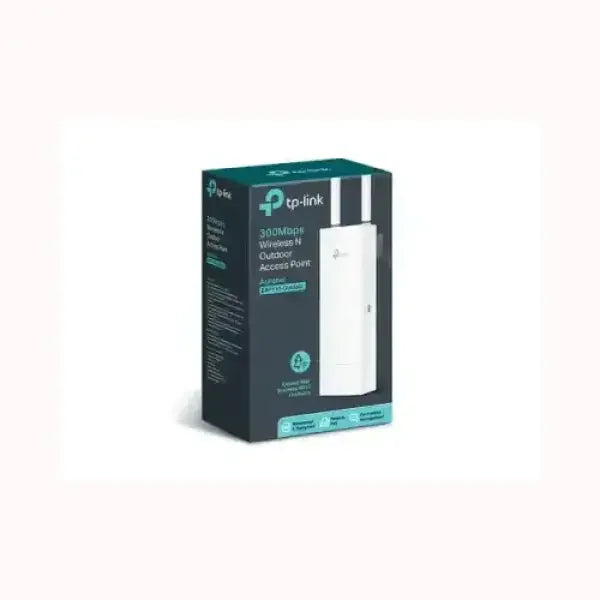 Scatola Access Point wireless esterno TPLINK bianco con antenna 300Mbps ideale per copertura WiFi outdoor