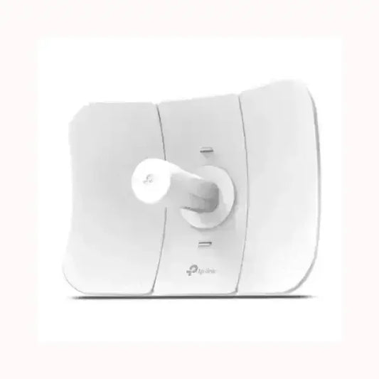 Access Point esterno direzionale bianco TPLINK con antenna centrale e staffa di montaggio per esterni