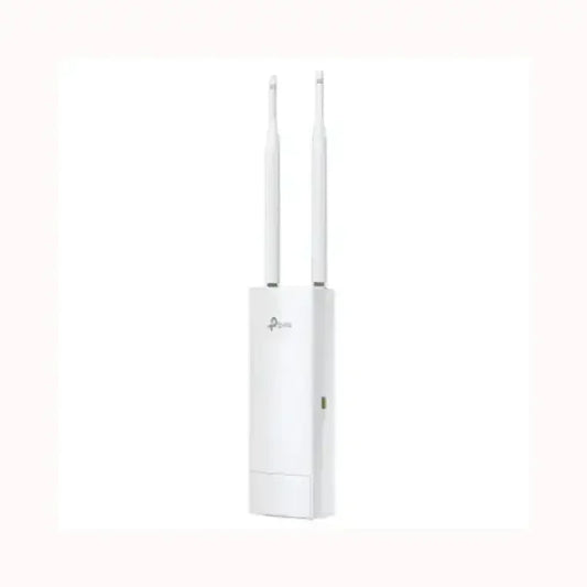 TPLINK Access Point esterno bianco con due antenne, design compatto per montaggio a parete e copertura WiFi