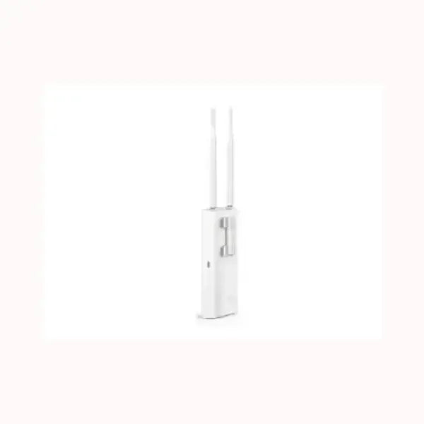 Access point TPLINK bianco verticale con doppia antenna e staffa di montaggio ideale per esterni