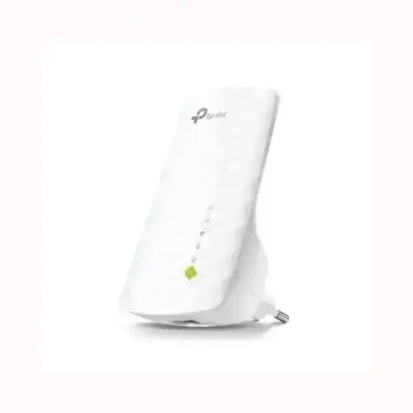 Ripetitore WiFi TPLINK bianco a spina con indicatori LED verticale per estendere copertura rete domestica