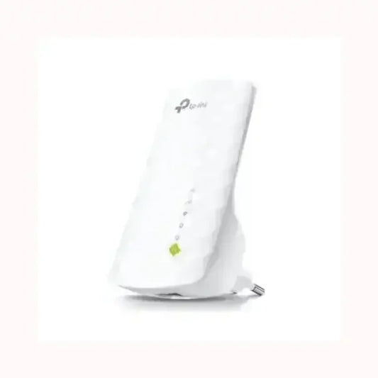 Ripetitore WiFi TPLINK bianco a spina con indicatori LED verticale per estendere copertura rete domestica