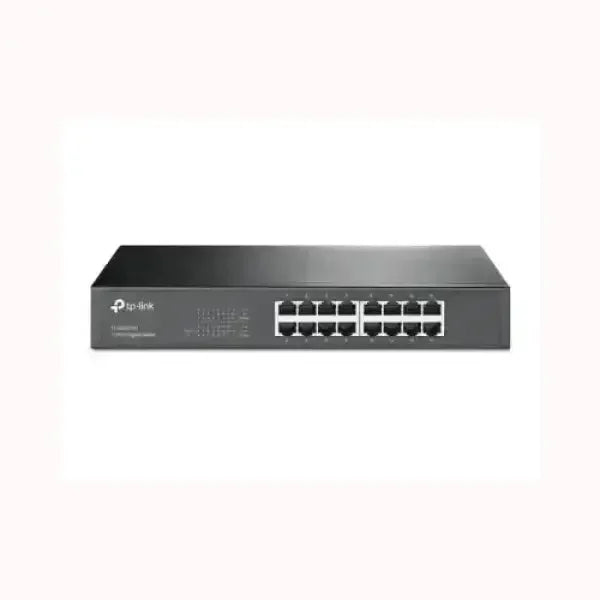 Switch TPLINK 16 porte Ethernet metallico nero unmanaged per rete LAN ufficio e casa