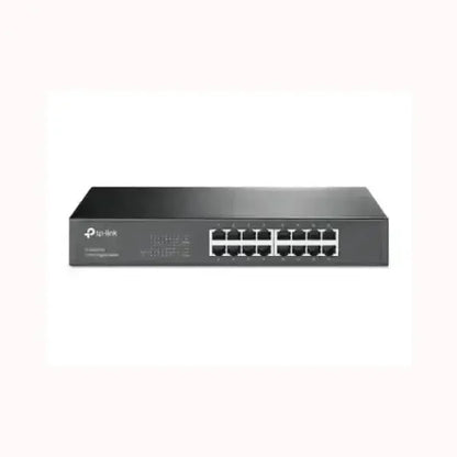 Switch TPLINK 16 porte Ethernet metallico nero unmanaged per rete LAN ufficio e casa