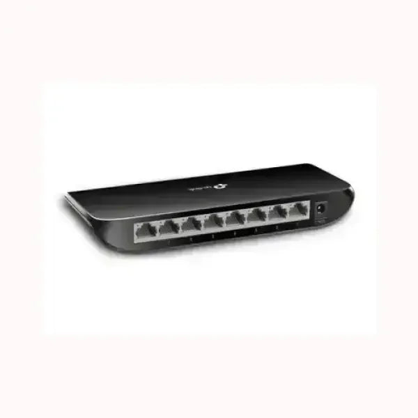 Switch Ethernet TPLINK 8 porte nero compatto alimentazione esterna per rete domestica