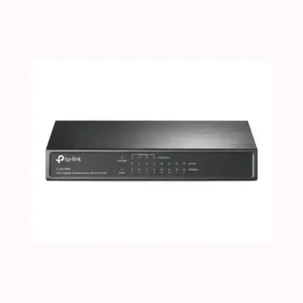 Switch Ethernet TPLINK 8 porte nero compatto con LED di stato frontali per rete aziendale e domestica