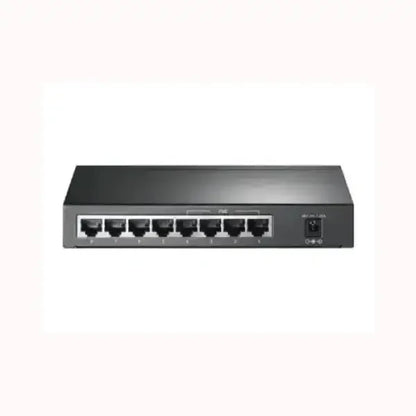 Switch TPLINK 8 porte Ethernet in metallo nero per rete LAN domestica o ufficio compatto e plug and play