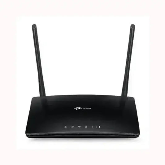 Router wireless TPLINK nero con doppia antenna per connessione internet stabile e veloce