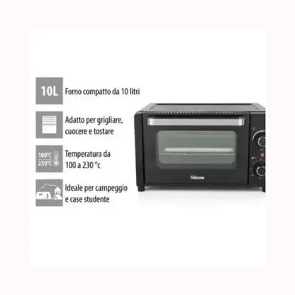Fornetto TRISTAR compatto da 10 litri con temperatura da 100 a 230 gradi per grigliare e tostare