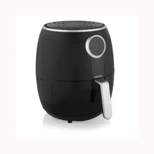 Friggitrice ad aria Tristar nera compatta con manico argento e controllo circolare frontale
