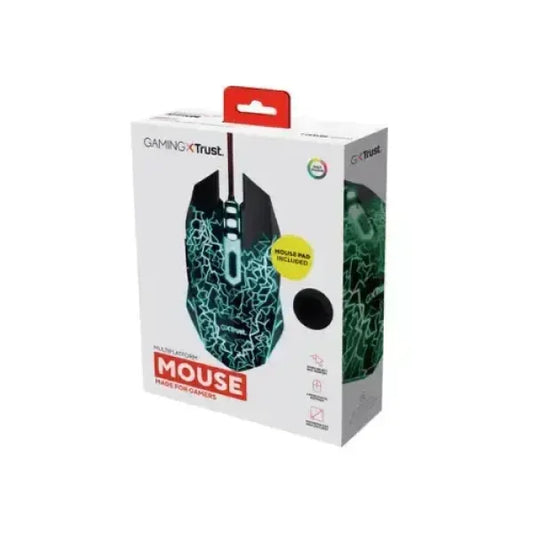 TRUST MOUSE GAMING OTTICO LED MULTICOLR USB CON PAD 24752 Mouse