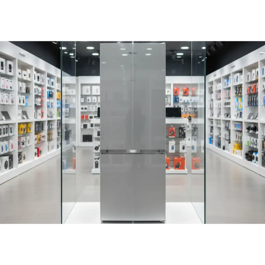 Frigorifero Whirlpool frigo combinato in acciaio inox con design elegante e spazio interno ottimizzato