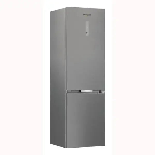 Frigo combinato Whirlpool in acciaio inox con doppia porta e design moderno ed elegante