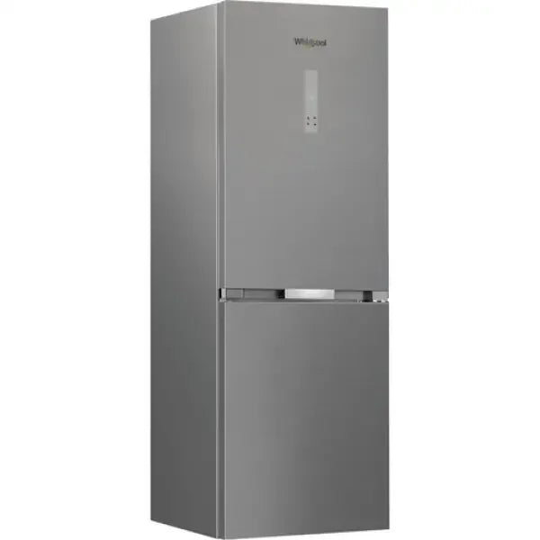 Frigorifero Whirlpool a due porte in acciaio inox con design moderno e display digitale