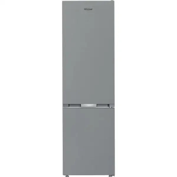 Frigorifero combinato Whirlpool in colore grigio con design moderno e doppia porta