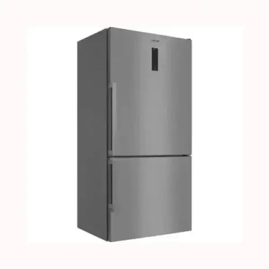 Frigorifero Whirlpool in acciaio inox con doppia porta e design moderno per cucina