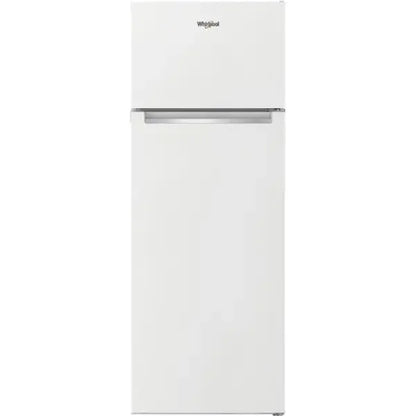 Frigorifero Whirlpool bianco con congelatore superiore e design semplice ed elegante