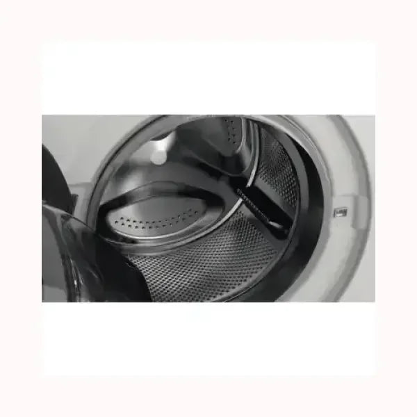 Interno tamburo lavatrice WHIRLPOOL con porta aperta e cestello in acciaio inox