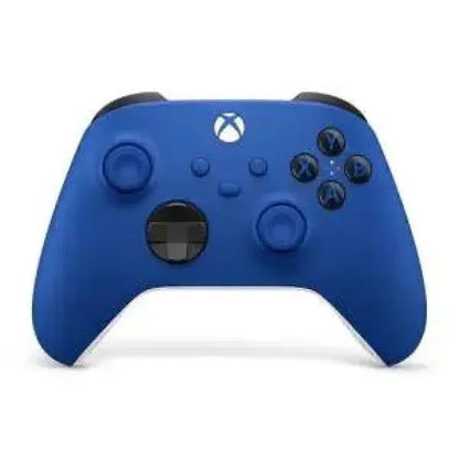 Controller Xbox Serie blu di Microsoft con design ergonomico e pulsanti reattivi per un'esperienza di gioco migliore