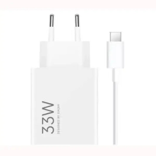 Caricatore rapido Xiaomi da 33W con cavo USB tipo C bianco per accessori telefonia