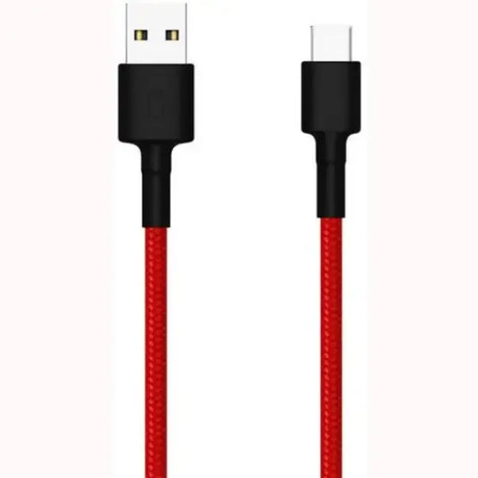 Cavo di ricarica Xiaomi rosso con connettore USB e USB-C per accessori telefonia