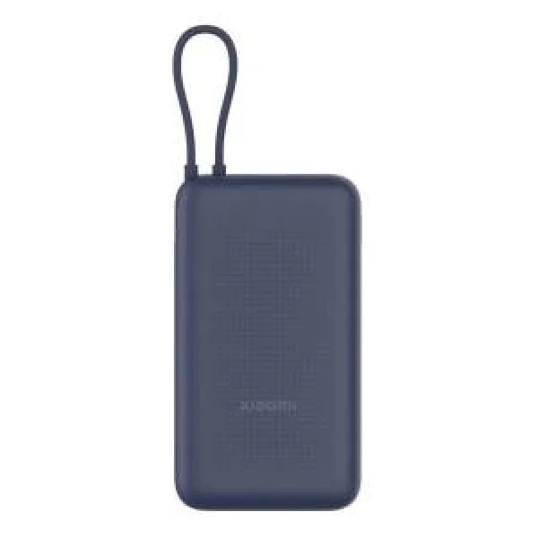 Xiaomi Powerbank portatile blu con design compatto e cavo integrato per ricaricare dispositivi mobili