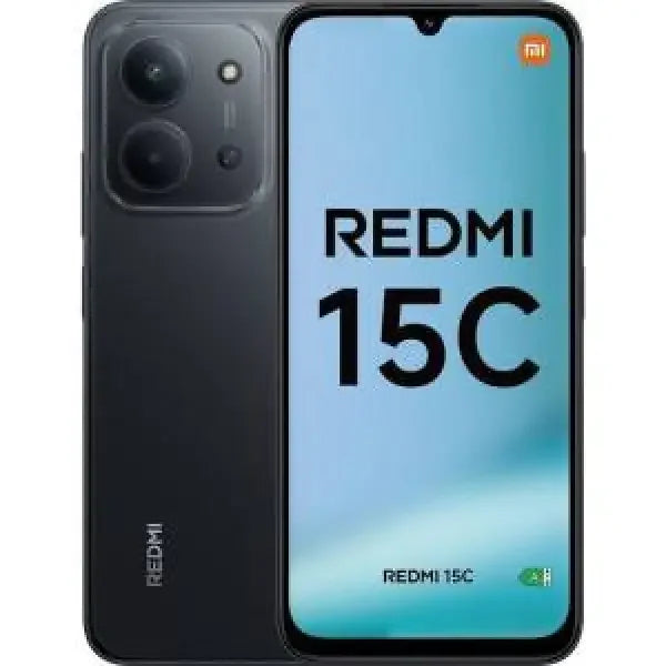 Xiaomi Redmi 15c smartphone con display grande e design elegante in nero