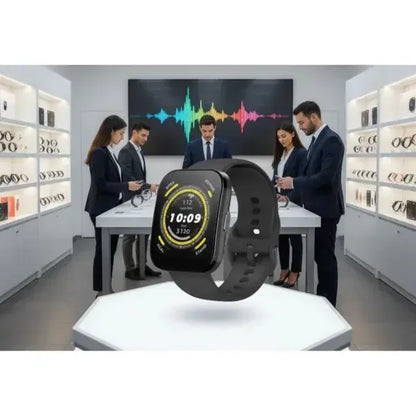Xiaomi Smartwatch con display touchscreen e monitoraggio della salute in un ambiente tecnologico