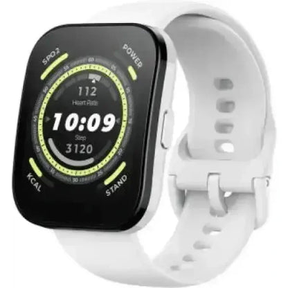 Smartwatch Xiaomi con schermo digitale e monitoraggio della frequenza cardiaca in bianco