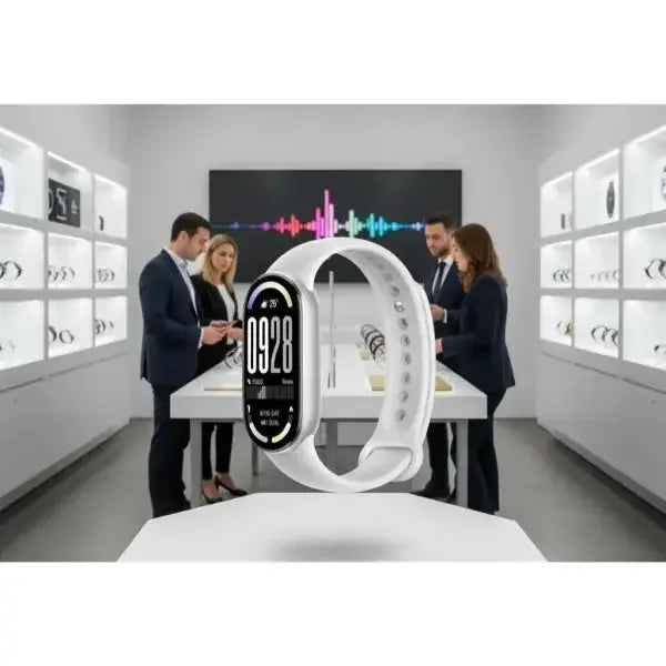 Xiaomi Watch elegante con display digitale e cinturino bianco, ideale per monitorare attività e salute